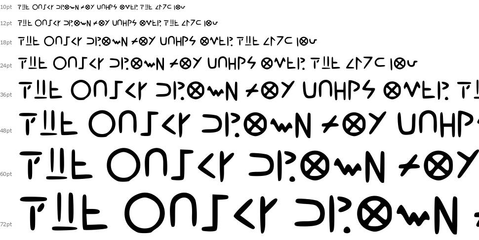 Snarpp Alphabet font Şelale