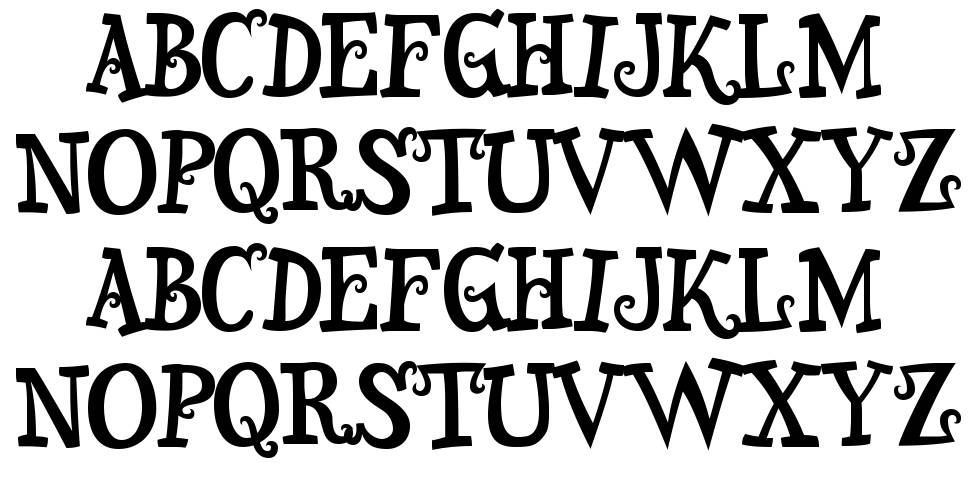 Snidely-Regular font specimens