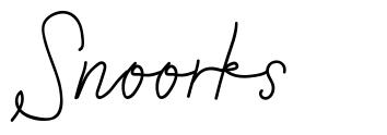 Snoorks font