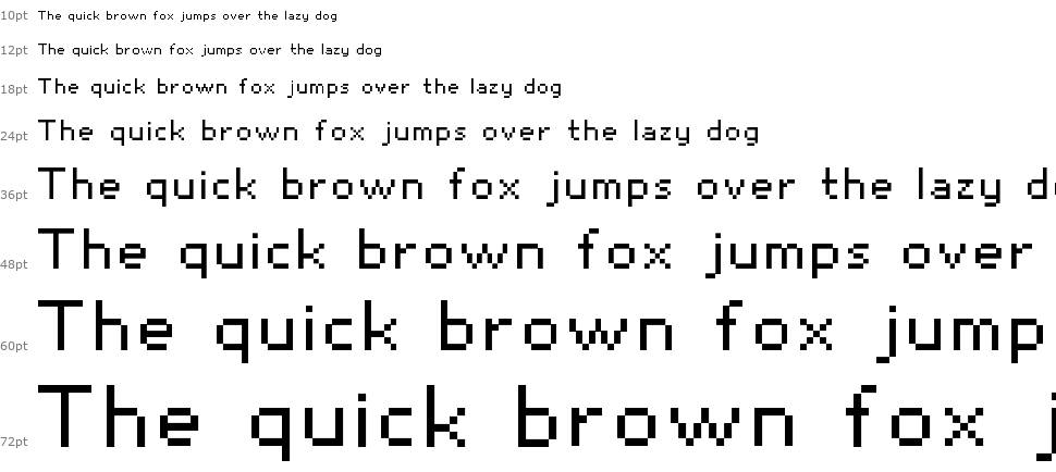 Snoot.org px10 font Waterfall