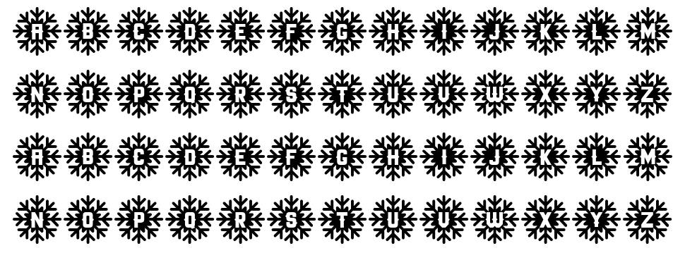 Snow Star Type písmo Exempláře