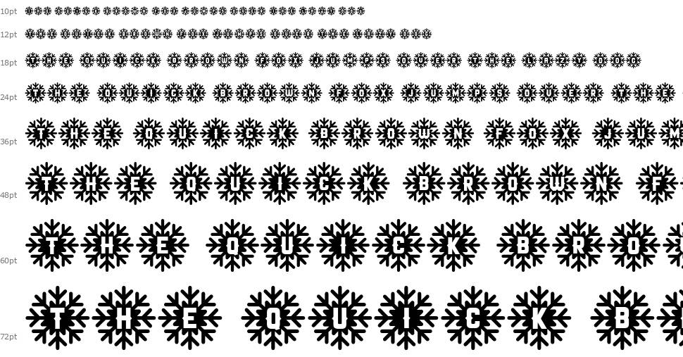 Snow Star Type font Şelale