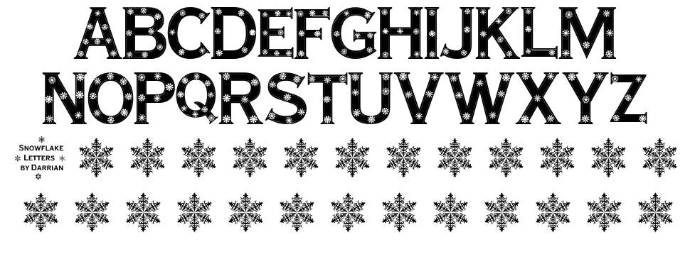 Snowflake Letters 字形 标本