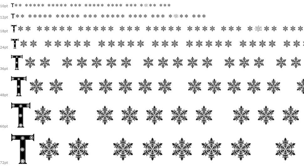Snowflake Letters font Сascata