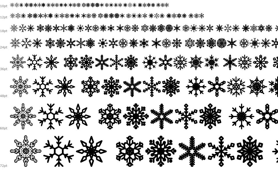 Snowflakes St font Waterfall