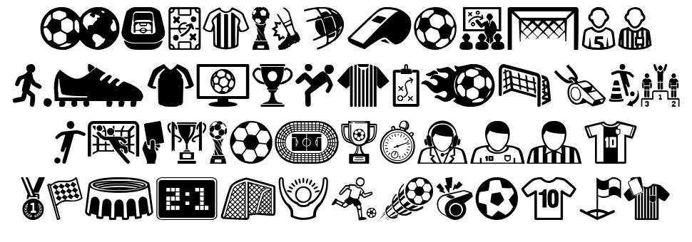 Soccer Icons písmo