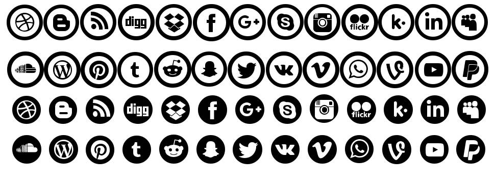 Social Circles 字形 标本