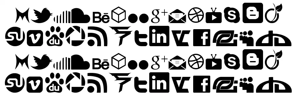 Social Icon by Brianqcfont specimens