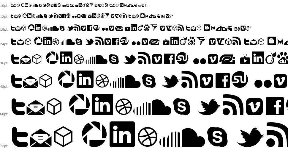 Social Icon by Brianqc font Waterfall
