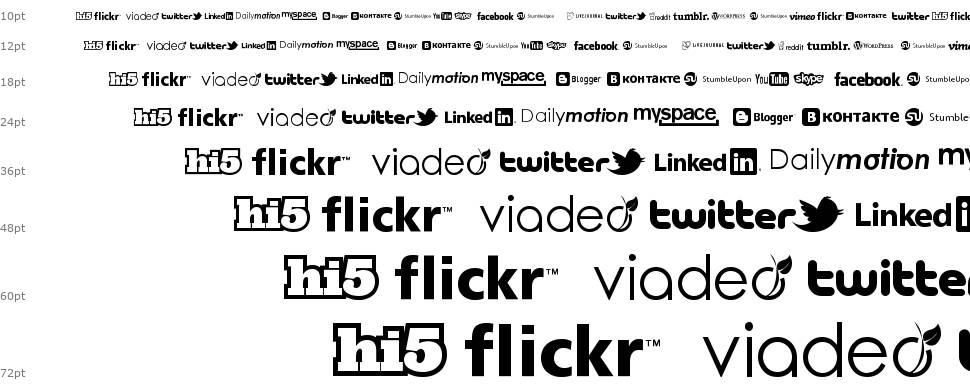 Social Logos font Waterfall