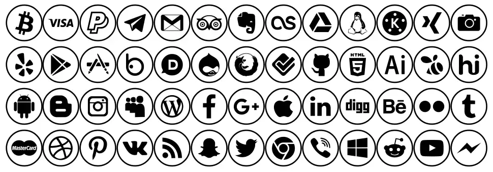 Social Media font Örnekler