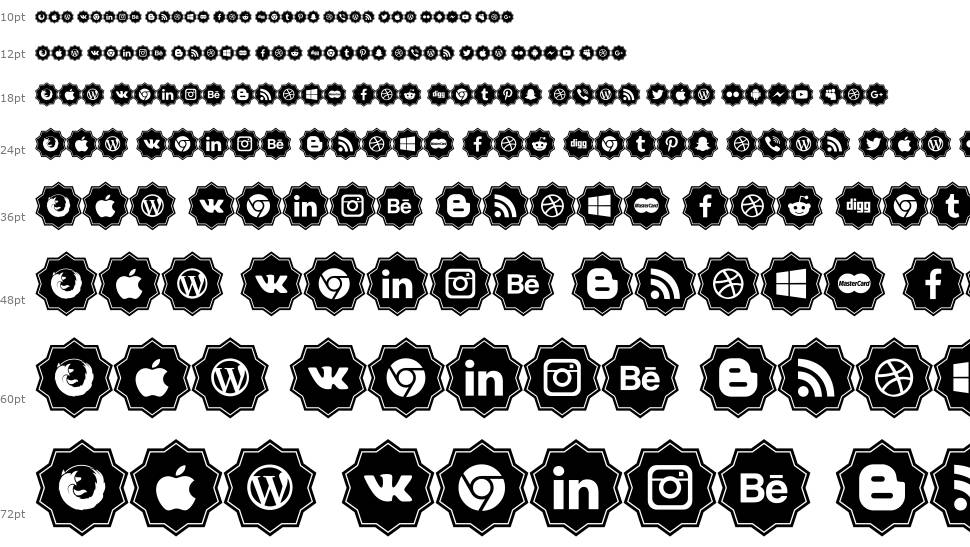 Social Media Pro шрифт Водопад