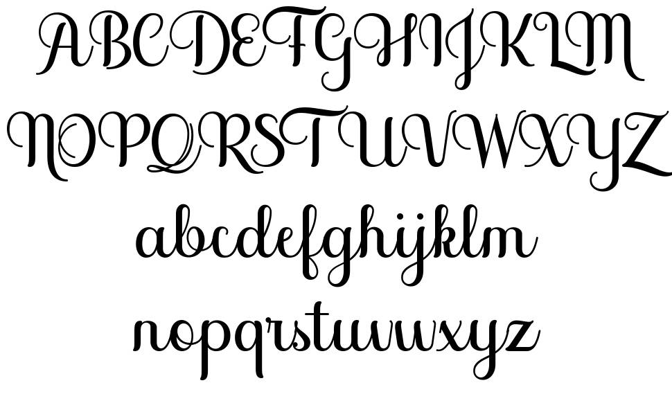 Soffia Script font specimens