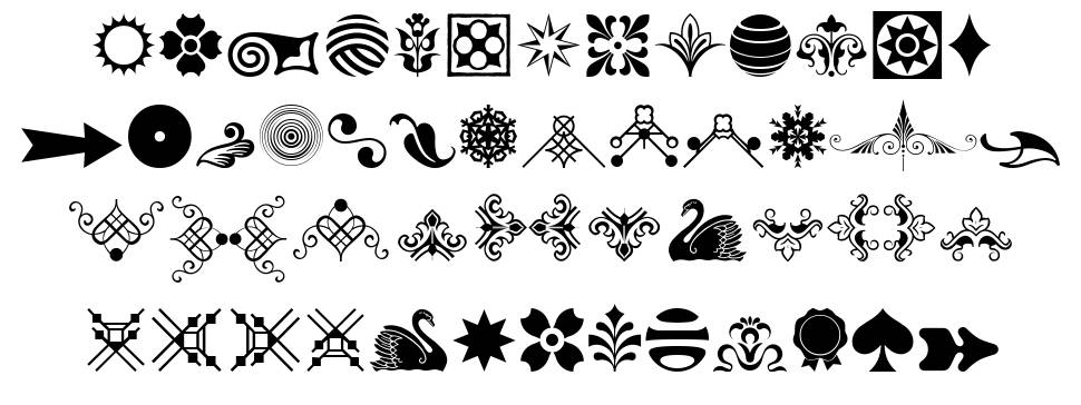 Soft Ornaments Fifteen font Örnekler