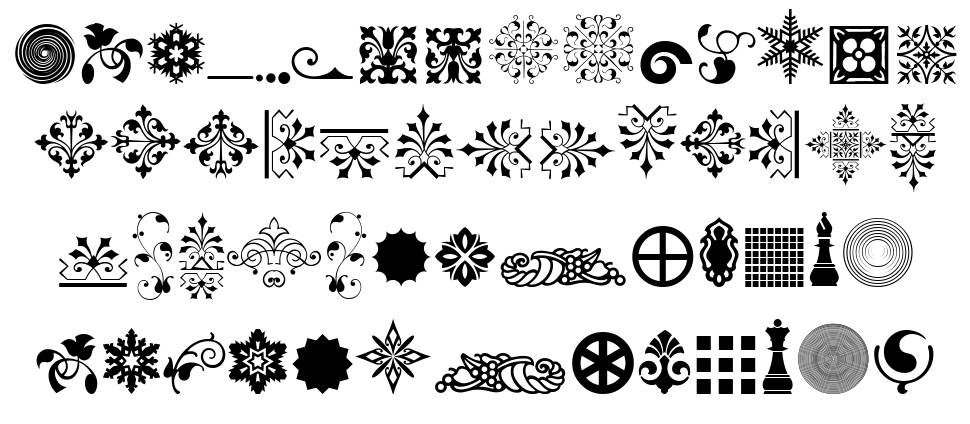 Soft Ornaments Twenty font Örnekler