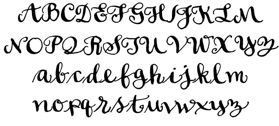 Soft Script font specimens