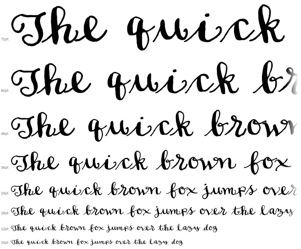 Soft Scriptfont waterfall
