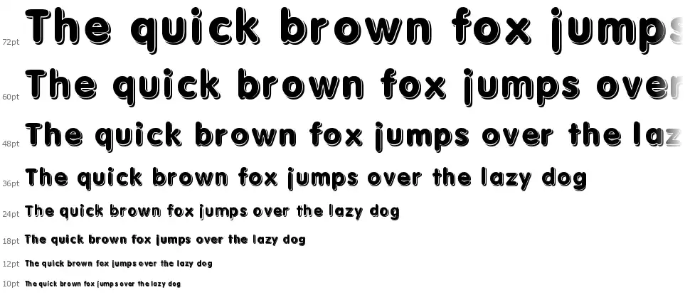 Solid 3dfont waterfall