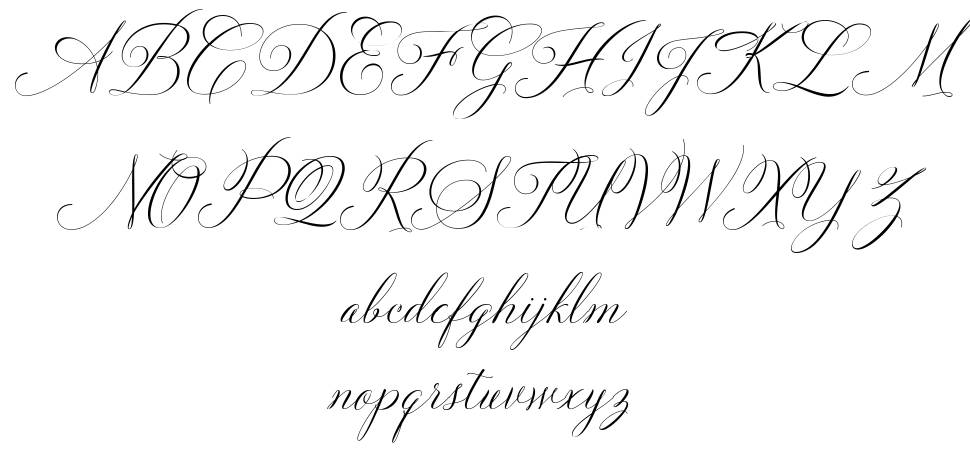 Solidaritha Script font specimens