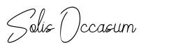 Solis Occasum font