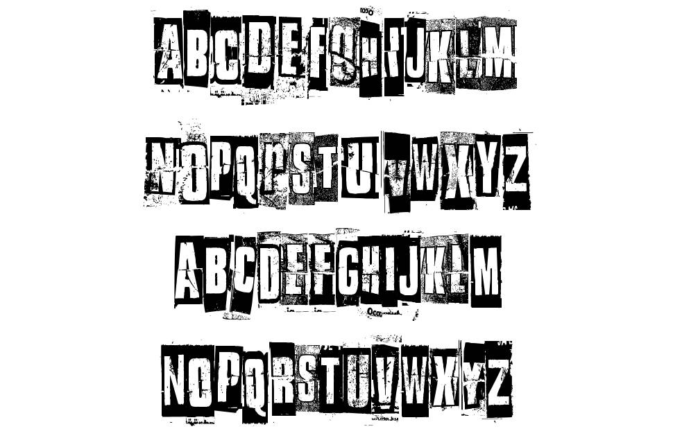 Something in the way font specimens