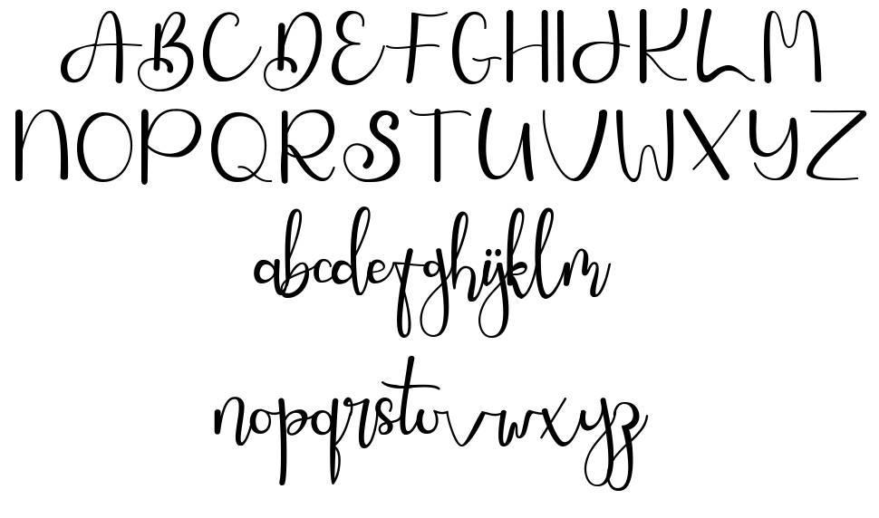 Songs Style font specimens