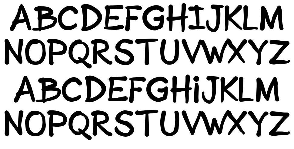 Sonic Comics font specimens