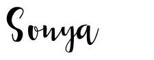 Sonya шрифт