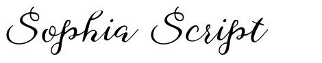 Sophia Script font