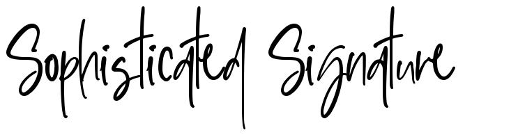 Sophisticated Signature písmo