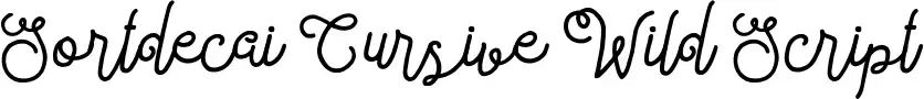 Sortdecai Cursive Wild Script