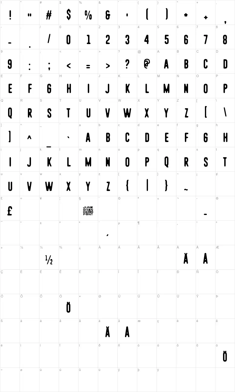 Soul Sisterfont character map