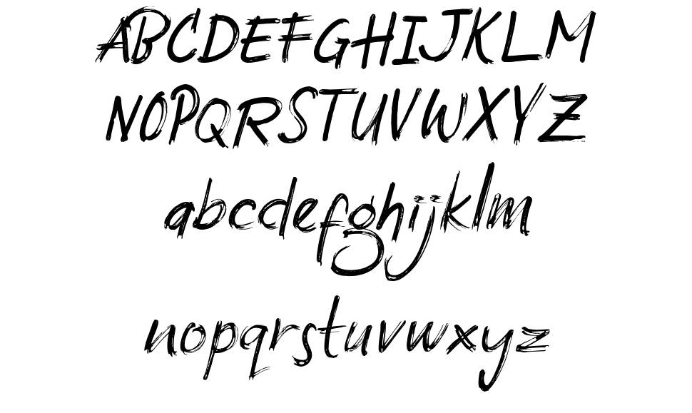 South Baggreg font Örnekler