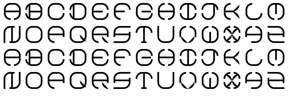 South Circle font specimens
