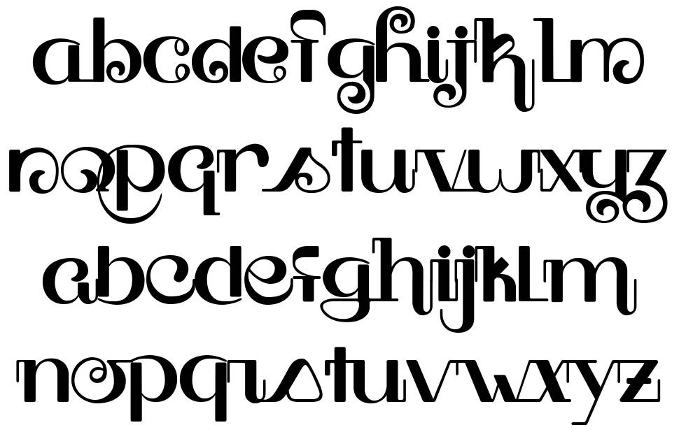 South Pacific font Örnekler