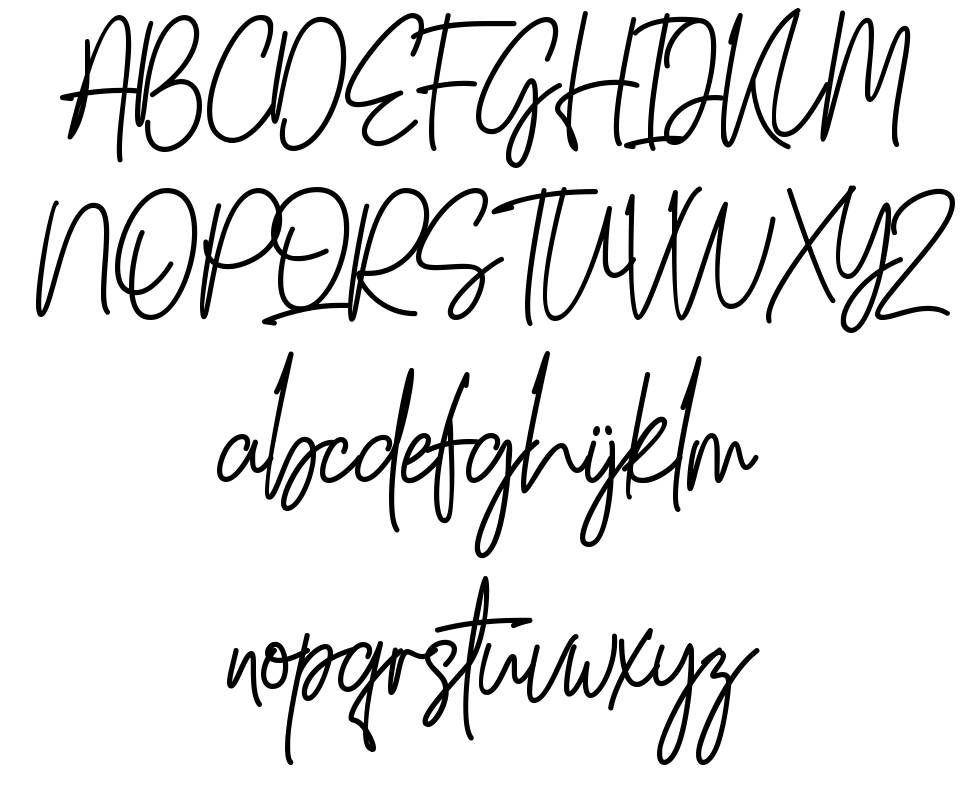 South Signature font specimens