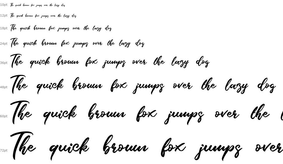 Southampton Script font Şelale