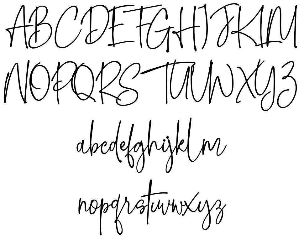 Southlack font specimens