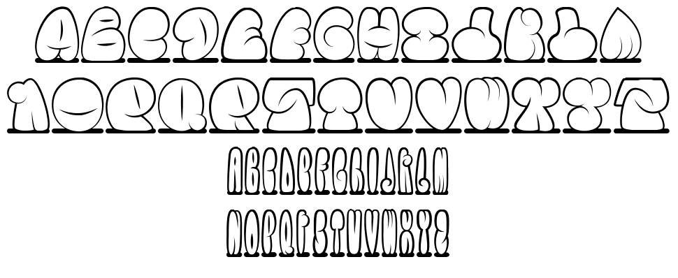 Soychango písmo Exempláře