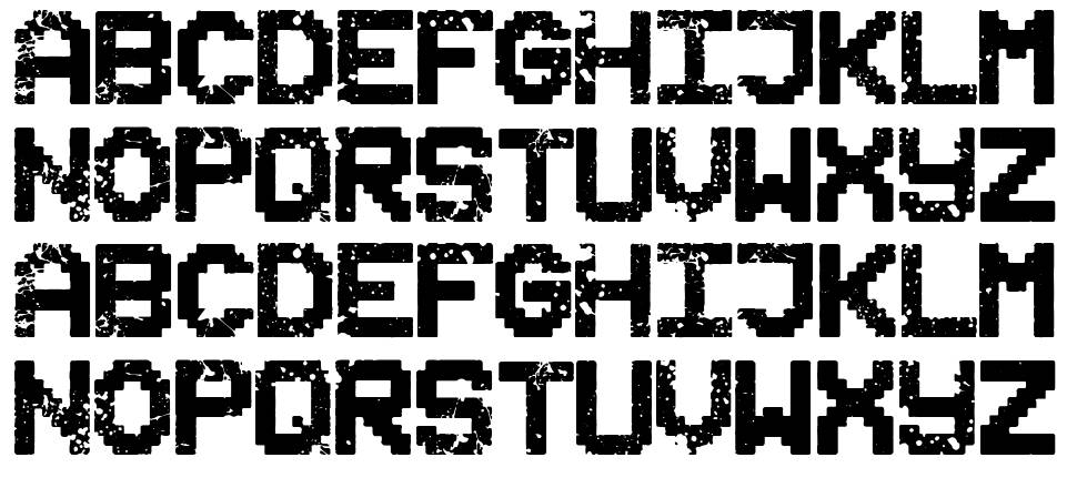 Space Grunge font specimens