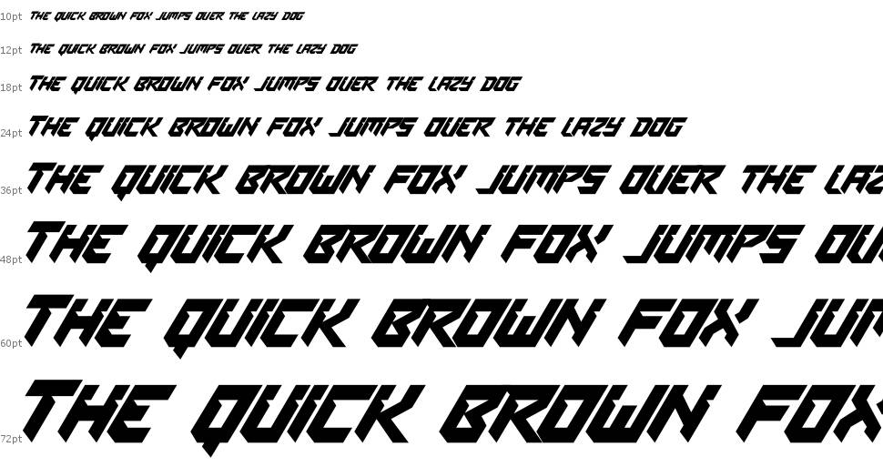 Space Mission font Waterfall