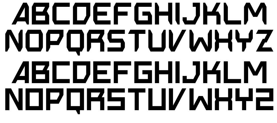 Spaceline font specimens