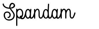 Spandam font