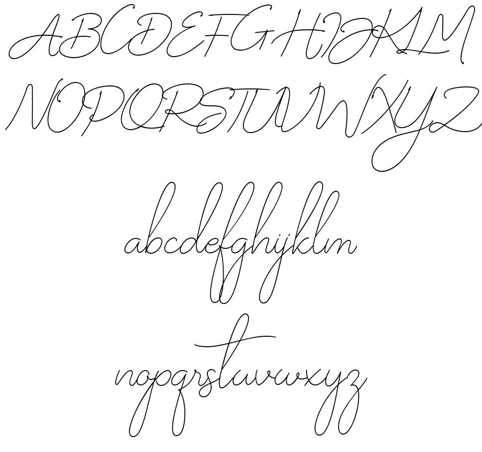 Sparkling Moscow Script font specimens