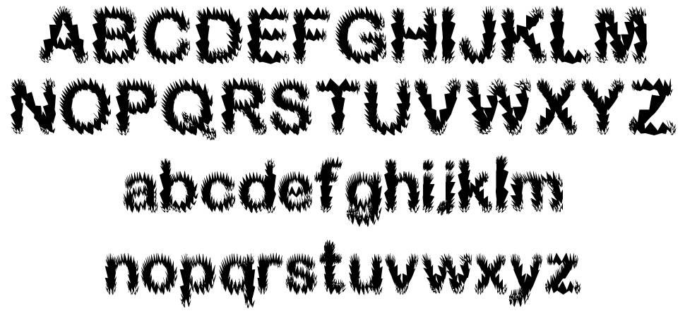 Sparkplucked 字形 标本