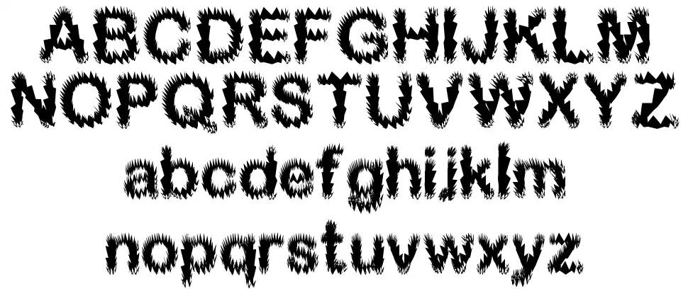Sparkpluckedfont specimens