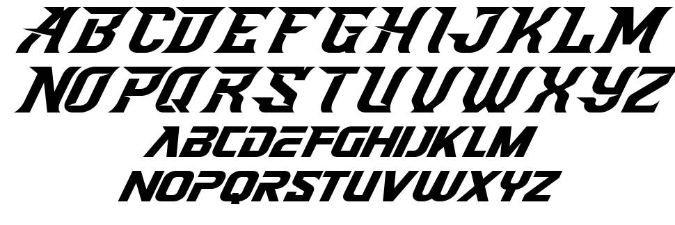 Speed Beast font specimens