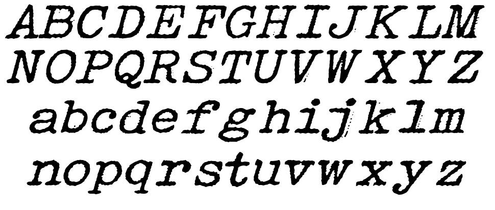 Speedwriter 字形 标本