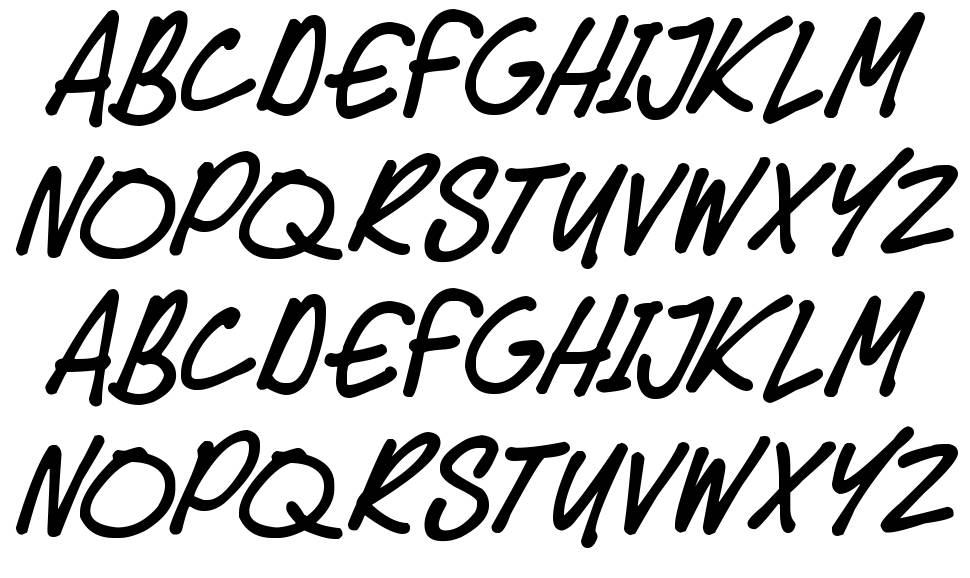 Speedy Marker font specimens