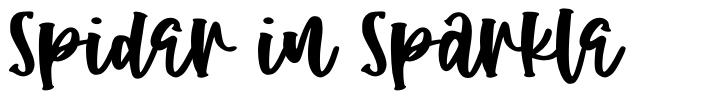 Spider in Sparkle font